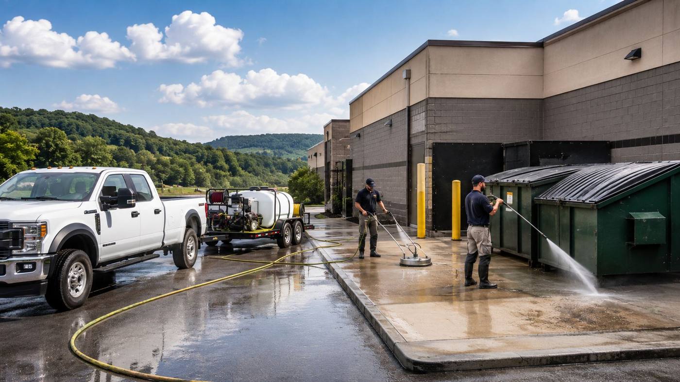 Dumpster Pad & Concrete Cleaning in Mapleton, PA
